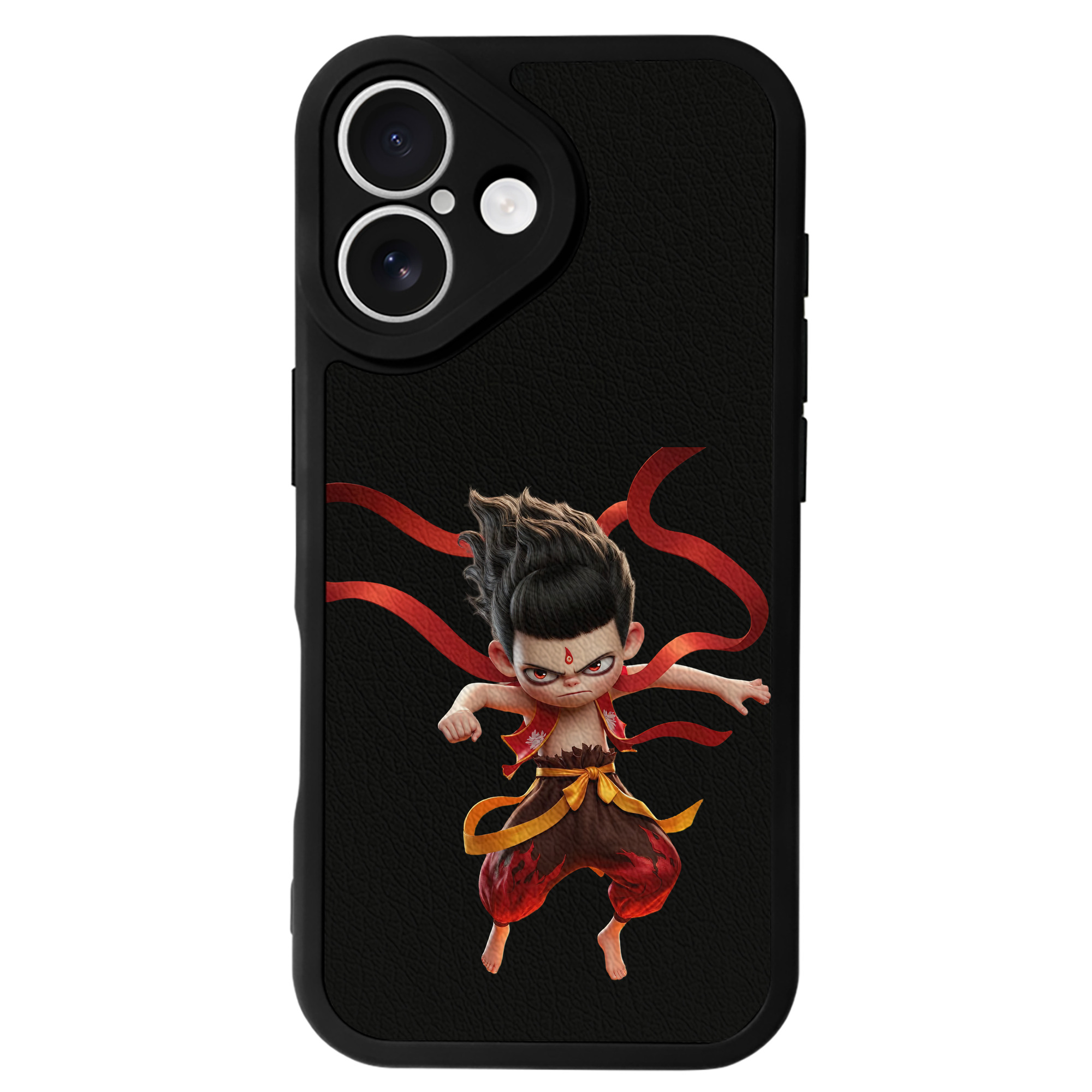 （画像用） Ne Zha 2 ナタ 魔童の大暴れ 【iPhone 16シリーズ対応】シリコンスマホケース（レザー調） 材質：シリコン